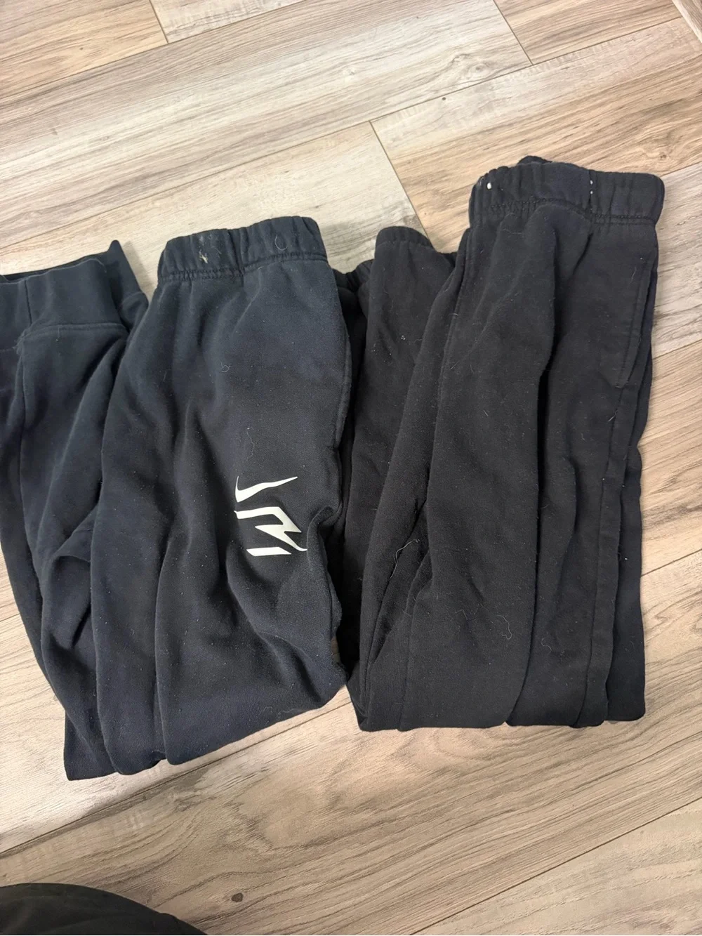 Nike Kids Black Sweatpants with White Logo